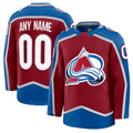 Leino Custom C.Avalanche Burgundy Home Premium Jerseys
