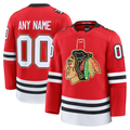 Leino Custom C.Blackhawks Red Centennial Premium Jerseys