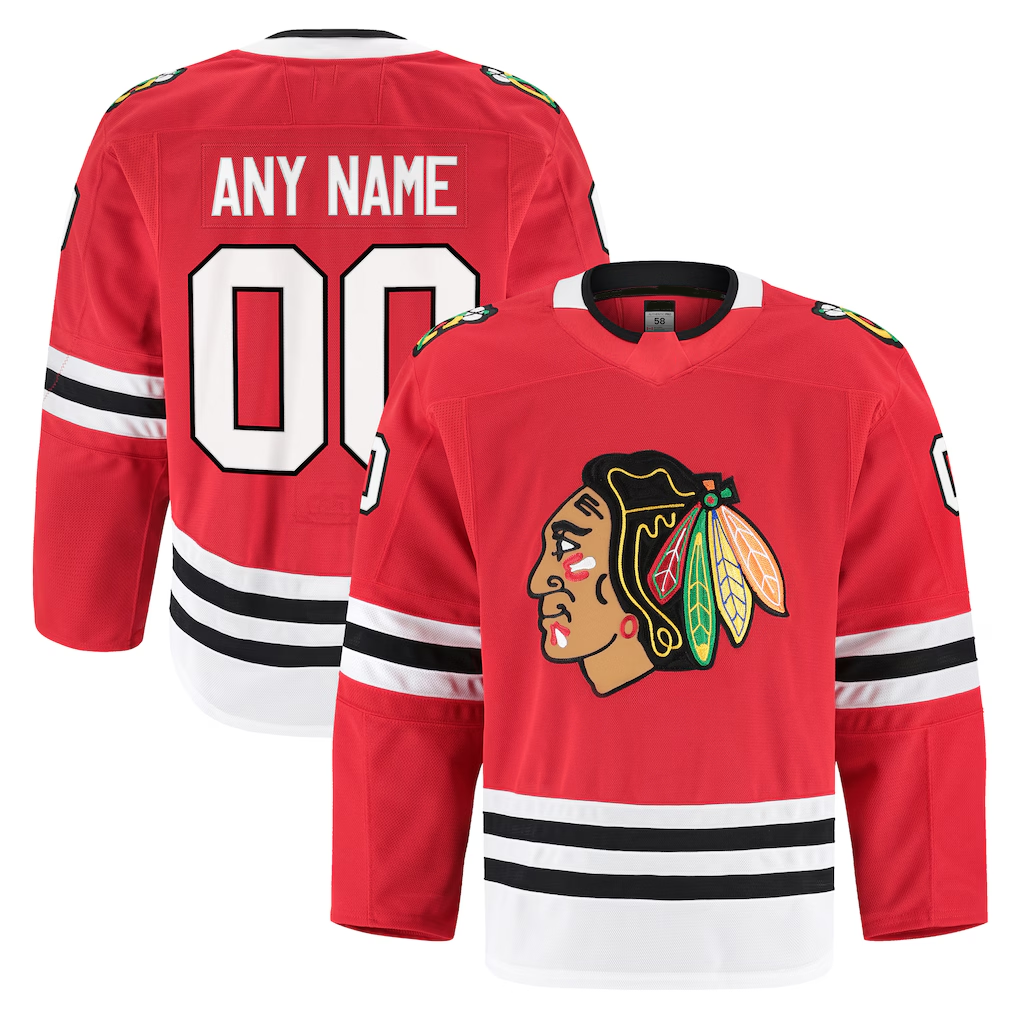Leino Custom C.Blackhawks Red Home Authentic Pro Jerseys