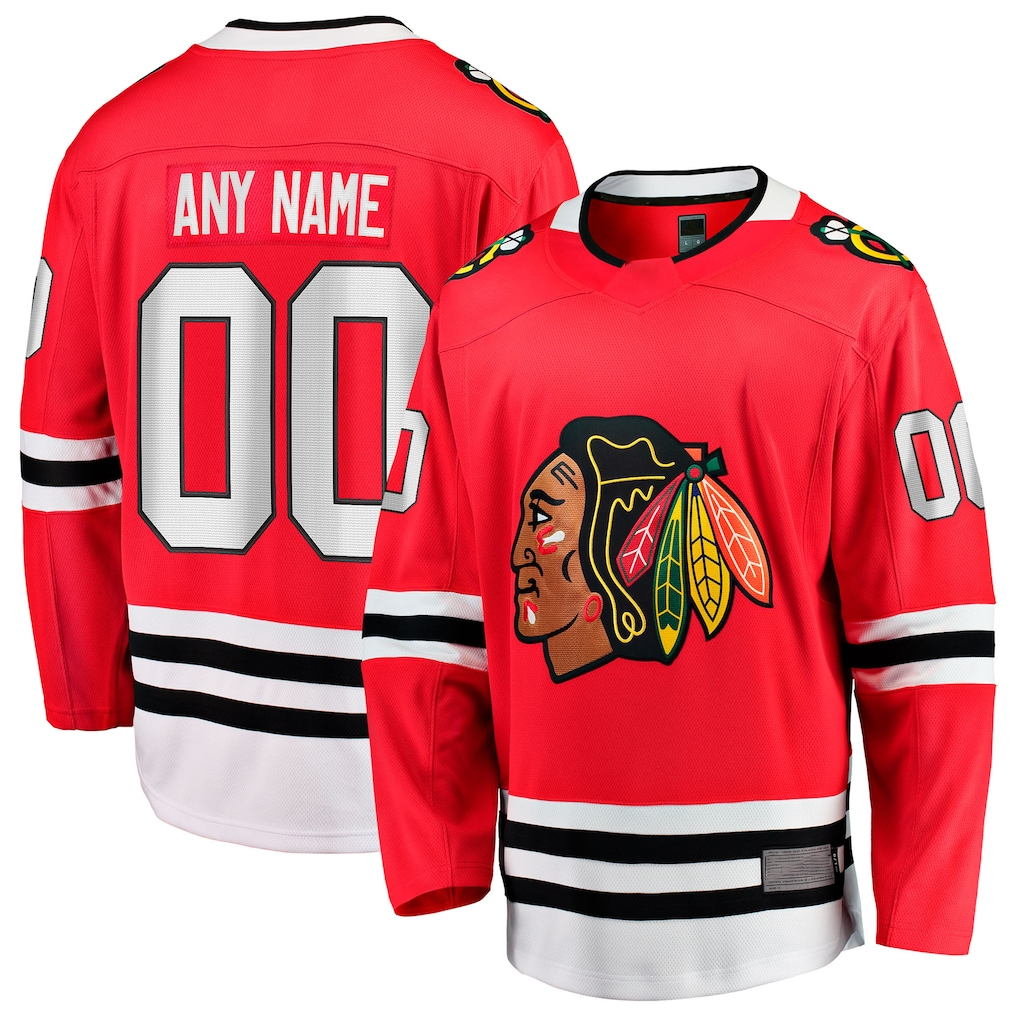 Leino Custom C.Blackhawks Red Home Breakaway Jerseys