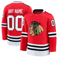 Leino Custom C.Blackhawks Red Home Premium Jerseys