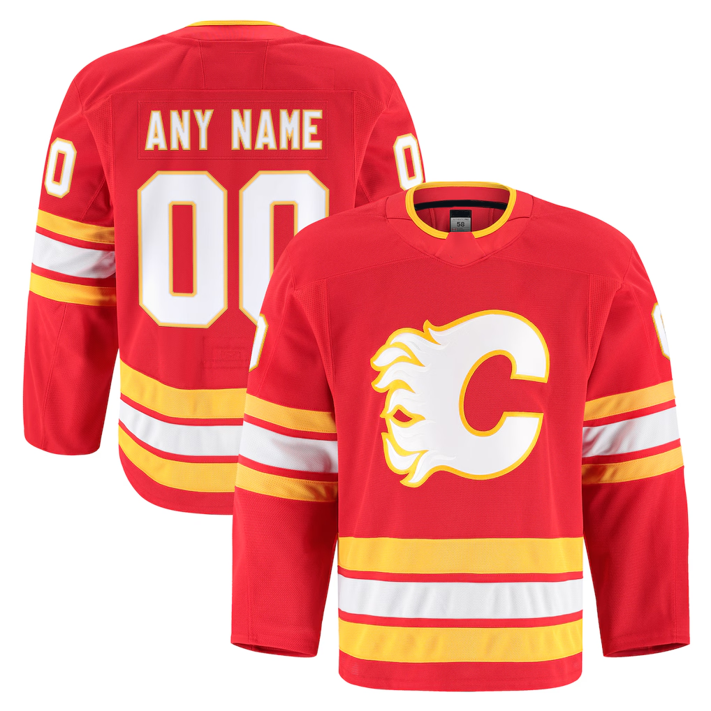 Leino Custom C.Flames Red Home Authentic Pro Jerseys