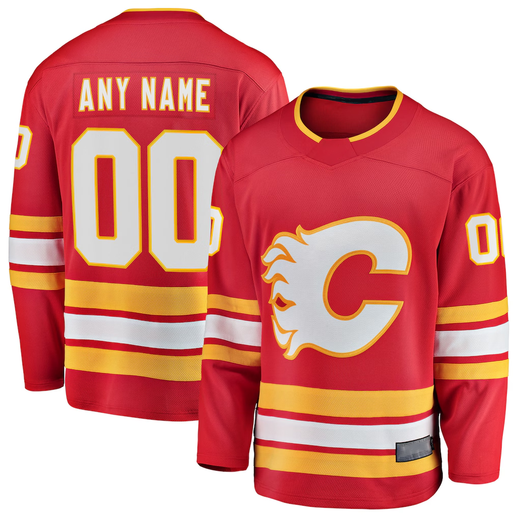 Leino Custom C.Flames Red Home Breakaway Jerseys