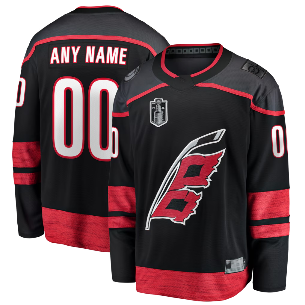 Leino Custom C.Hurricanes Black 2026 Stanley Cup Champions Home Breakaway Custom Stitched Jerseys