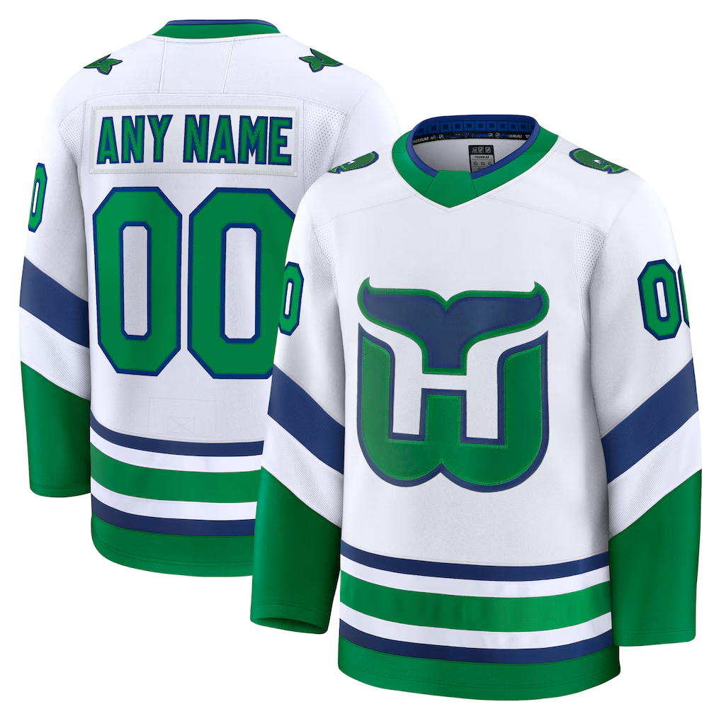 Leino Custom C.Hurricanes White Throwback Premium Stitched Jerseys