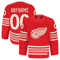 Leino Custom DR.Wings Red Anniversary Authentic Pro Jerseys