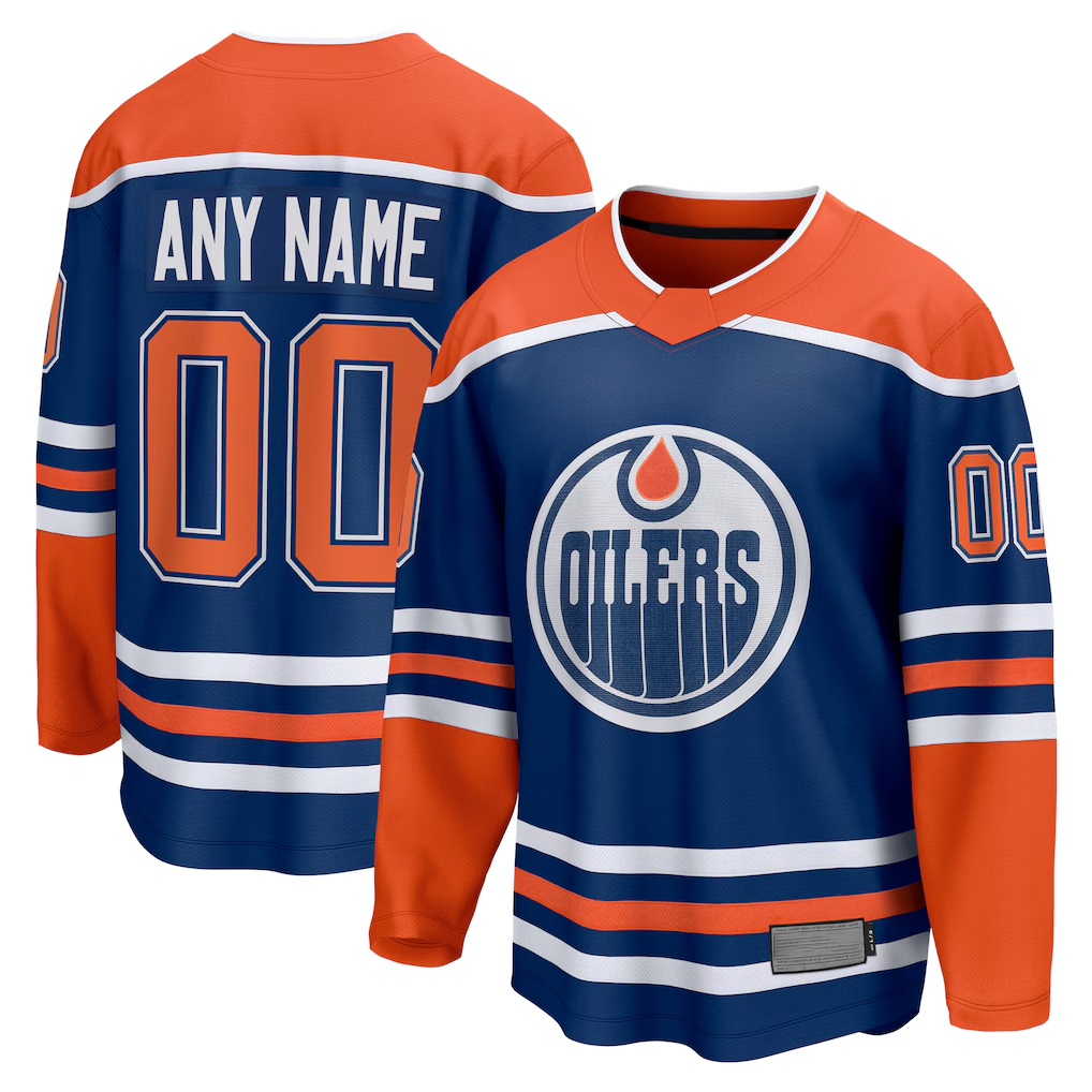 Leino Custom E.Oilers Royal Home Breakaway Jerseys
