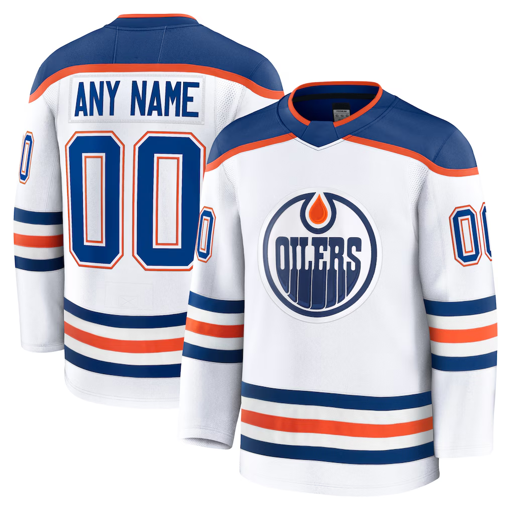 Leino Custom E.Oilers White Away Premium Jerseys