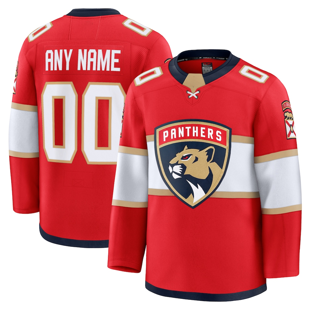Leino Custom F.Panthers Red Home Premium Jerseys