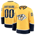 Leino Custom N.Predators Gold Home Premium Jerseys