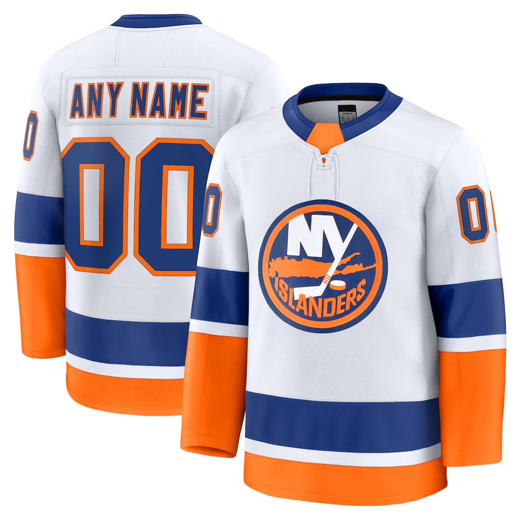 Leino Custom NY.Islanders White Away Premium Jerseys