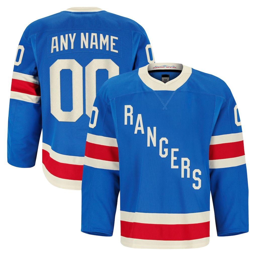 Leino Custom NY.Rangers Blue Centennial Authentic Pro Jerseys