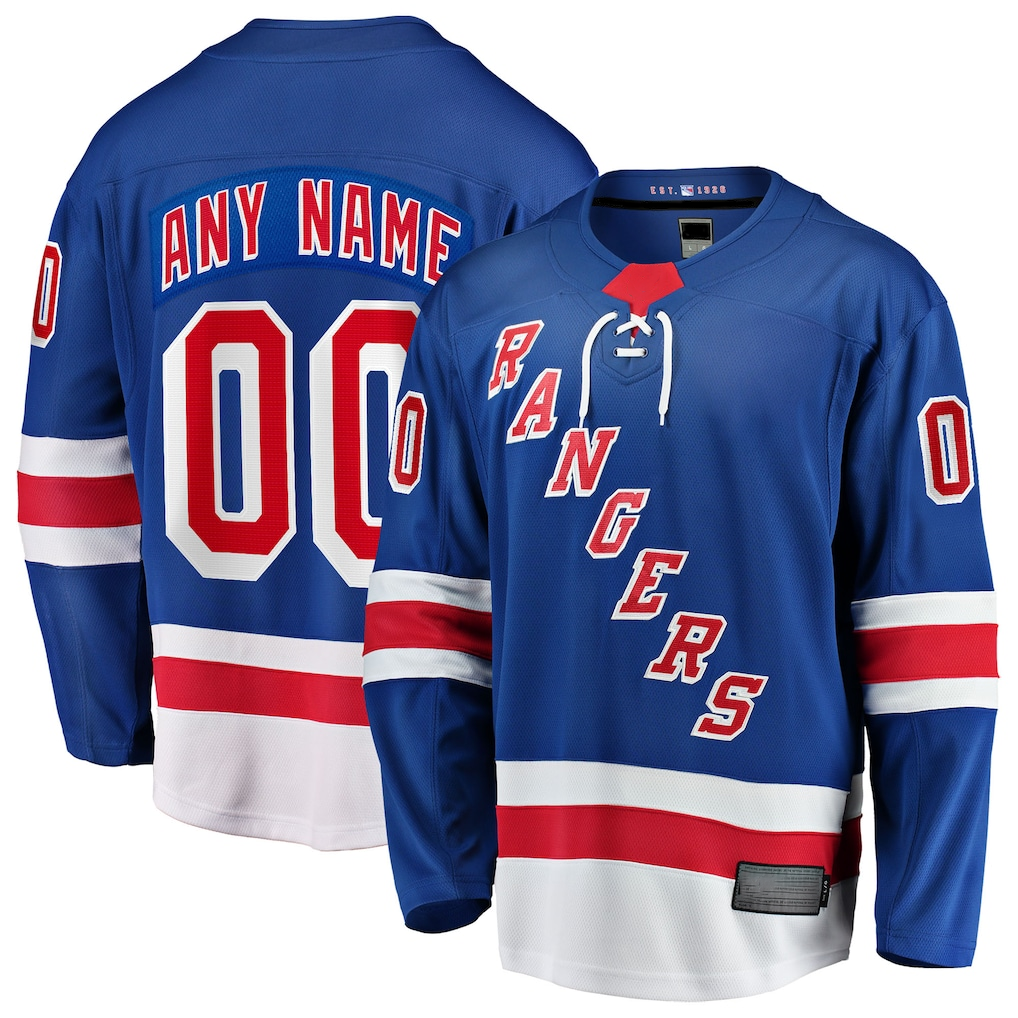 Leino Custom NY.Rangers Blue Home Breakaway Jerseys