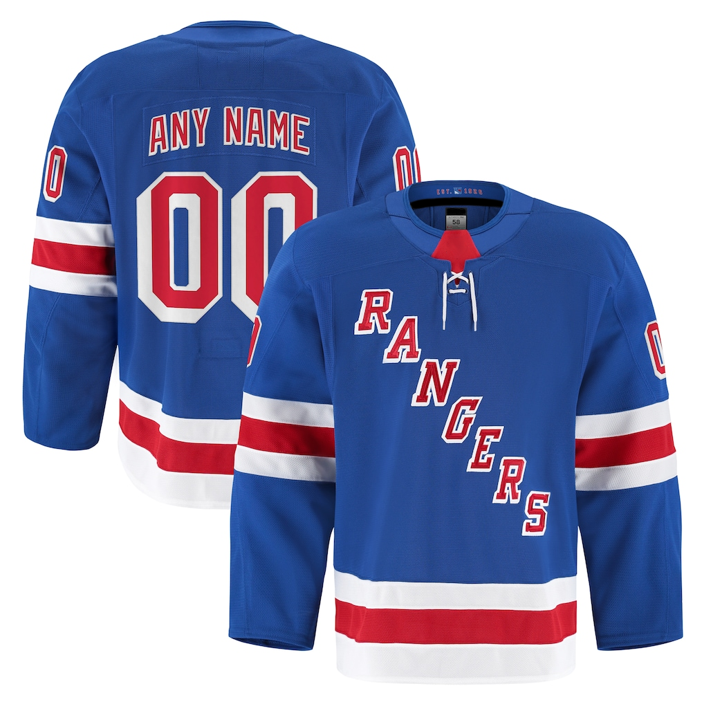 Leino Custom NY.Rangers Royal Home Authentic Pro Jerseys