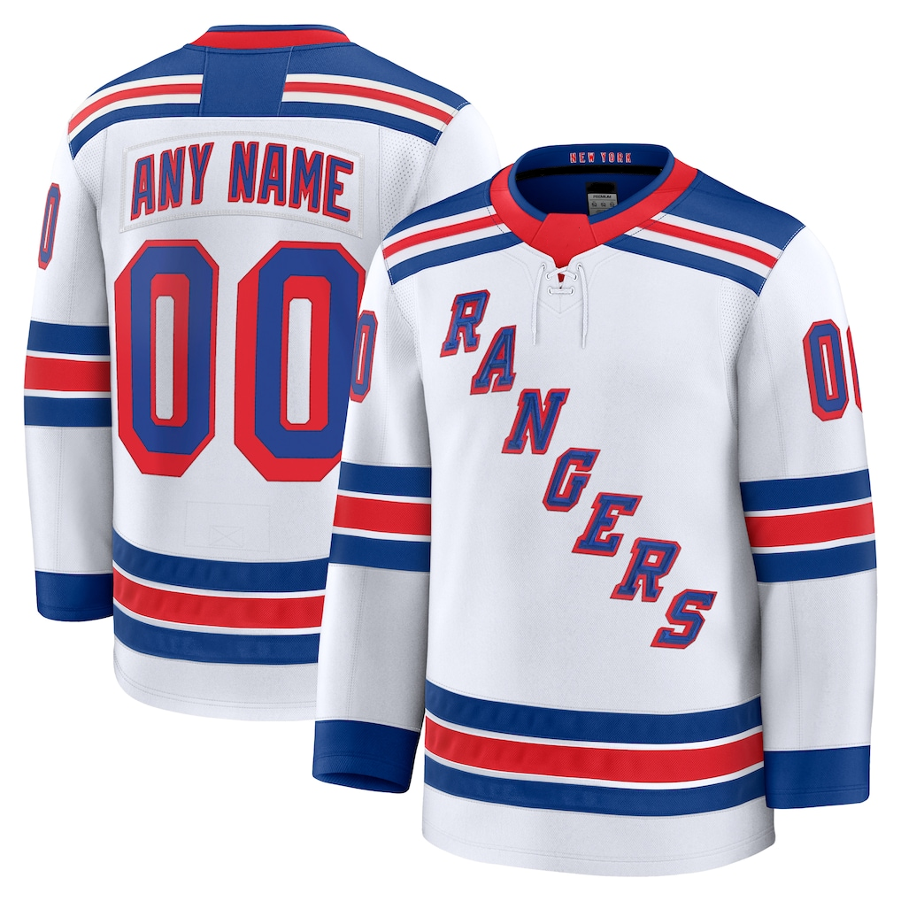 Leino Custom NY.Rangers White Away Premium Jerseys
