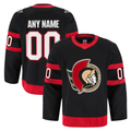 Leino Custom O.Senators Black Home Authentic Pro Jerseys