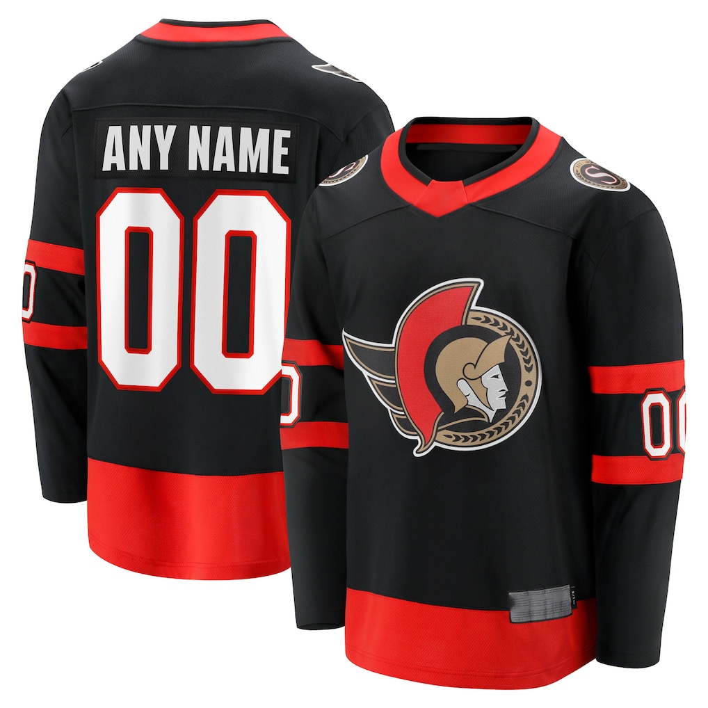 Leino Custom O.Senators Black Home Breakaway Jerseys