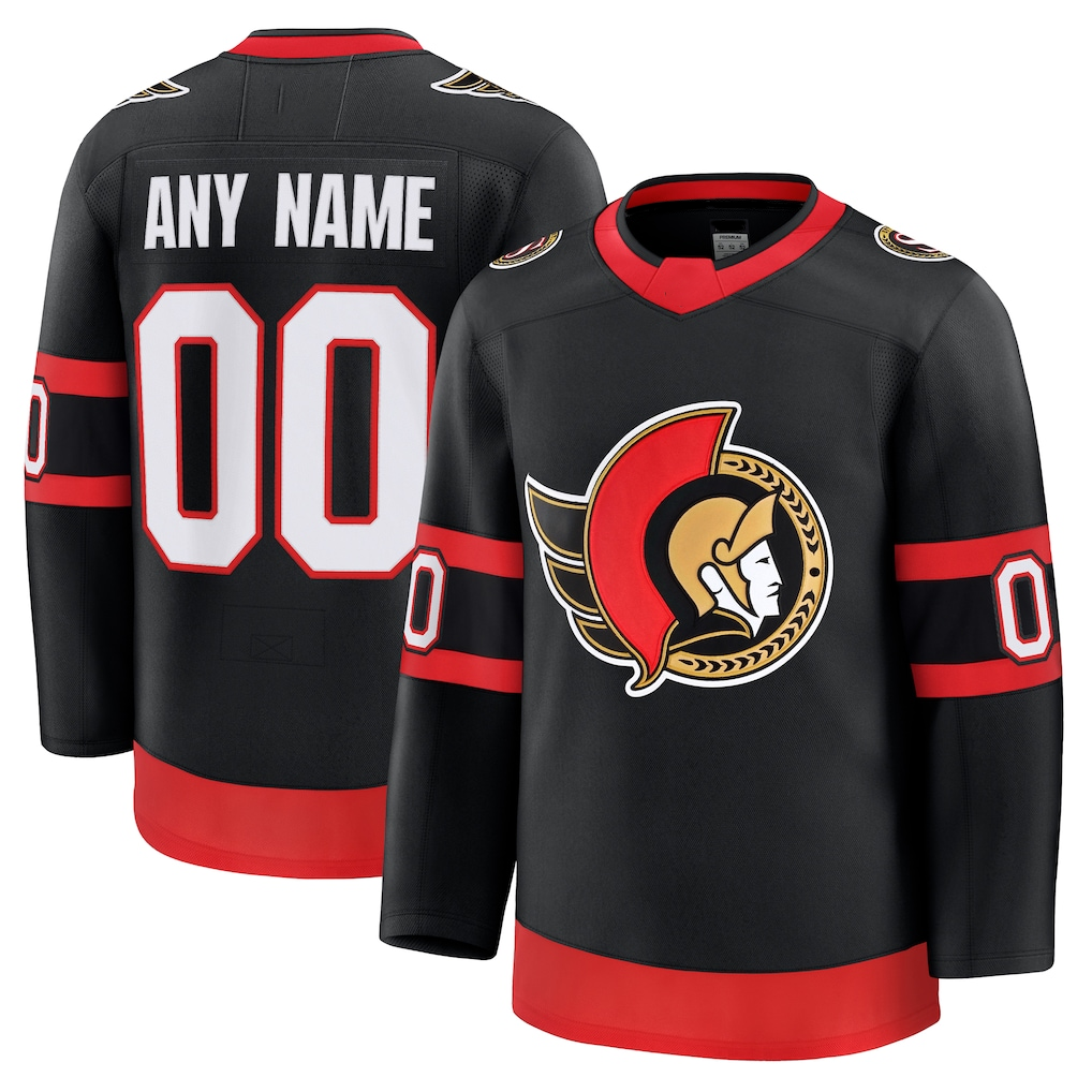 Leino Custom O.Senators Black Home Premium Jerseys