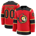 Leino Custom O.Senators Red Alternate Premium Jerseys