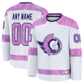 Leino Custom O.Senators White 2024 Hockey Fights Cancer Practice Jerseys