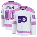 Leino Custom P.Flyers White 2024 Hockey Fights Cancer Practice Jerseys