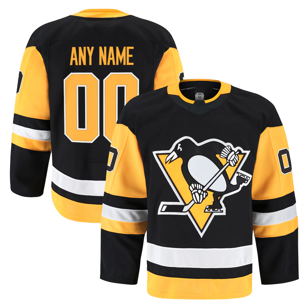 Leino Custom P.Penguins Black Home Authentic Pro Jerseys