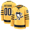 Leino Custom P.Penguins Gold Alternate Premium Jerseys
