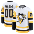 Leino Custom P.Penguins White Away Premium Jerseys
