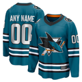 Leino Custom SJ.Sharks Teal Home Breakaway Jerseys