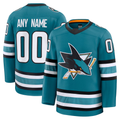Leino Custom SJ.Sharks Teal Home Premium Jerseys