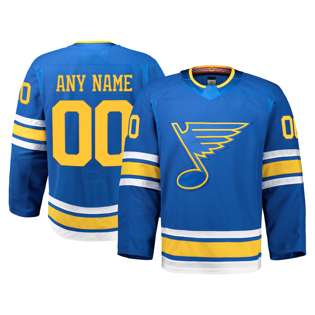Leino Custom SL.Blues Blue Home Authentic Pro Jerseys