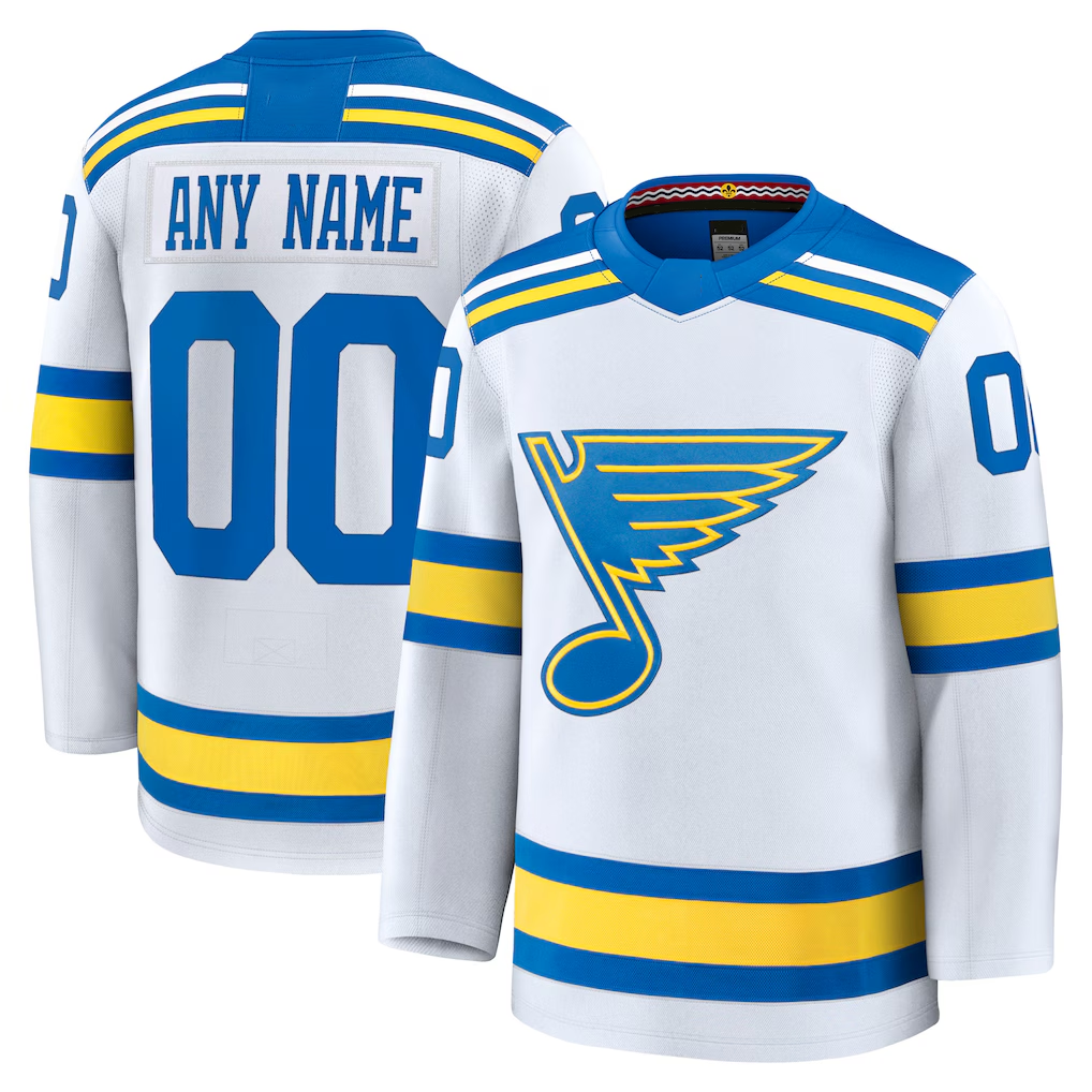 Leino Custom SL.Blues White Away Premium Jerseys
