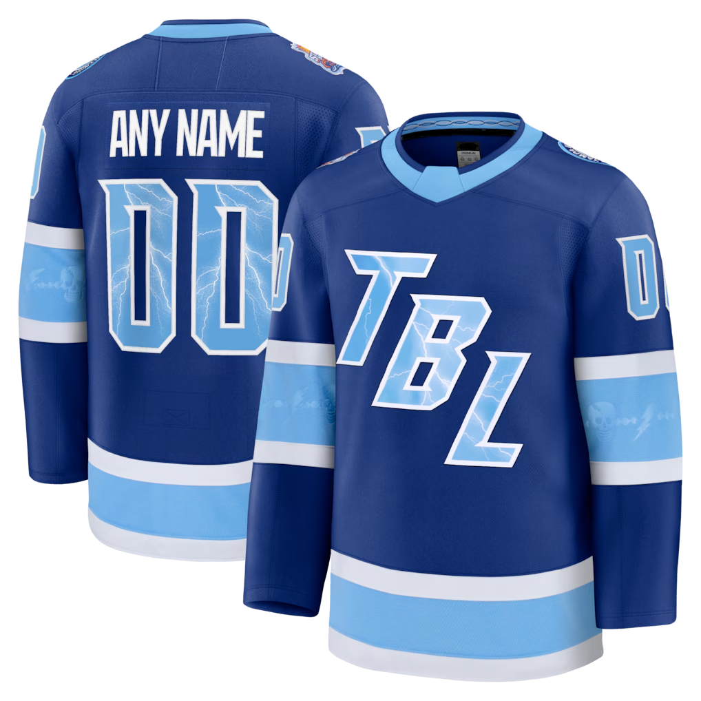 Leino Custom TB.Lightning Blue 2026 Stadium Series Premium Jerseys