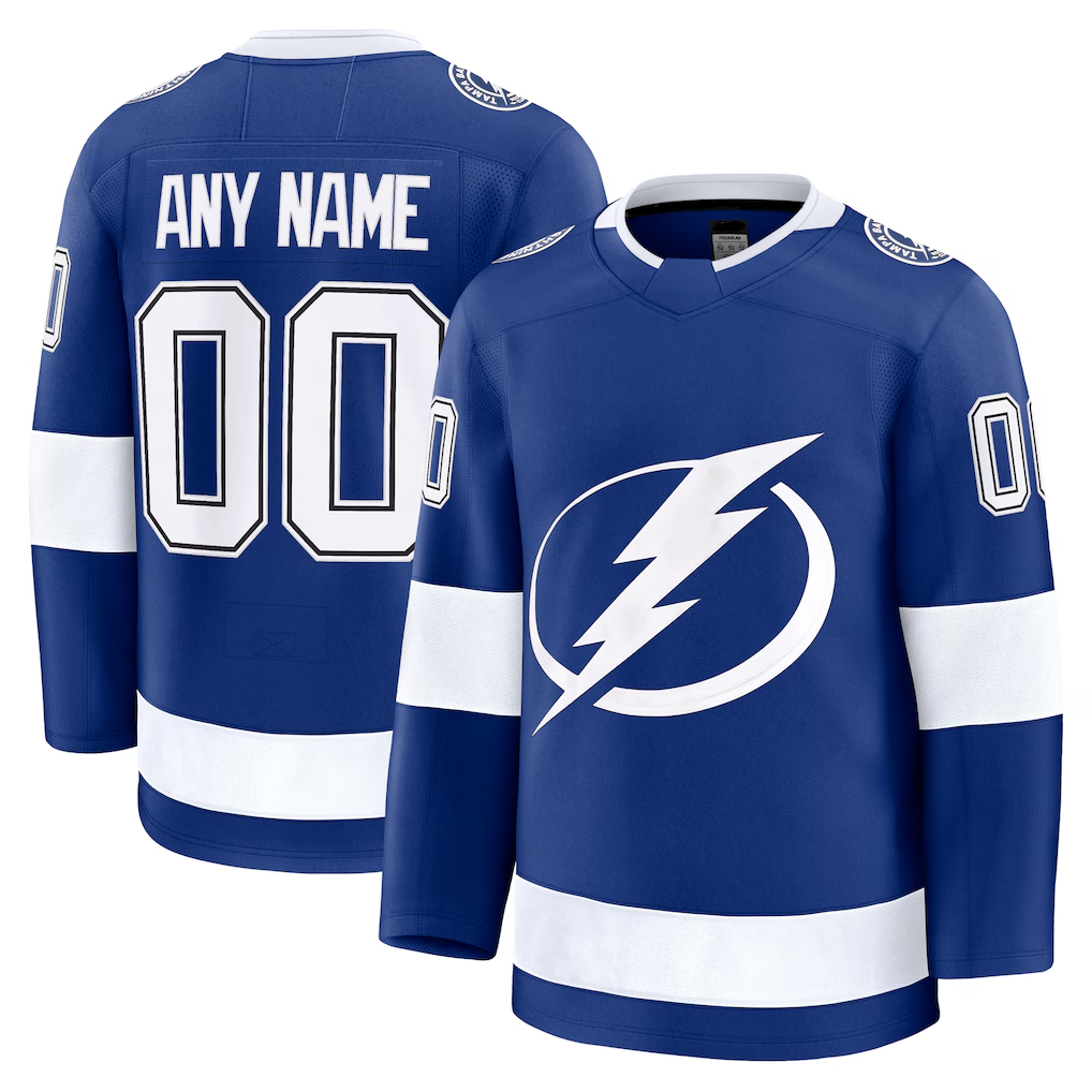 Leino Custom TB.Lightning Blue Home Premium Jerseys