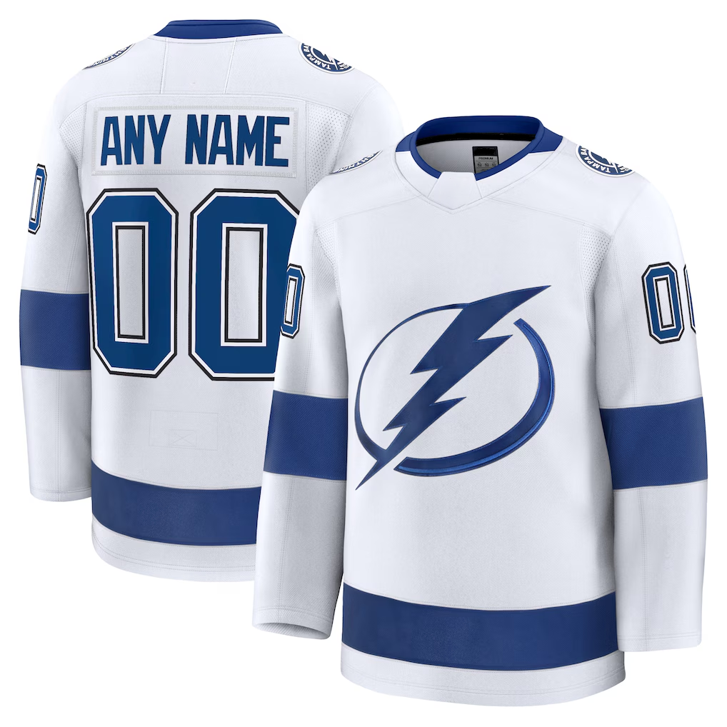 Leino Custom TB.Lightning White Away Premium Jerseys