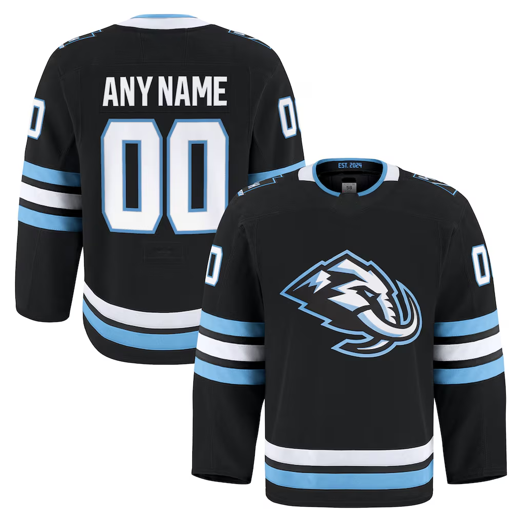 Leino Custom U.Mammoth Black Home Authentic Pro Jerseys