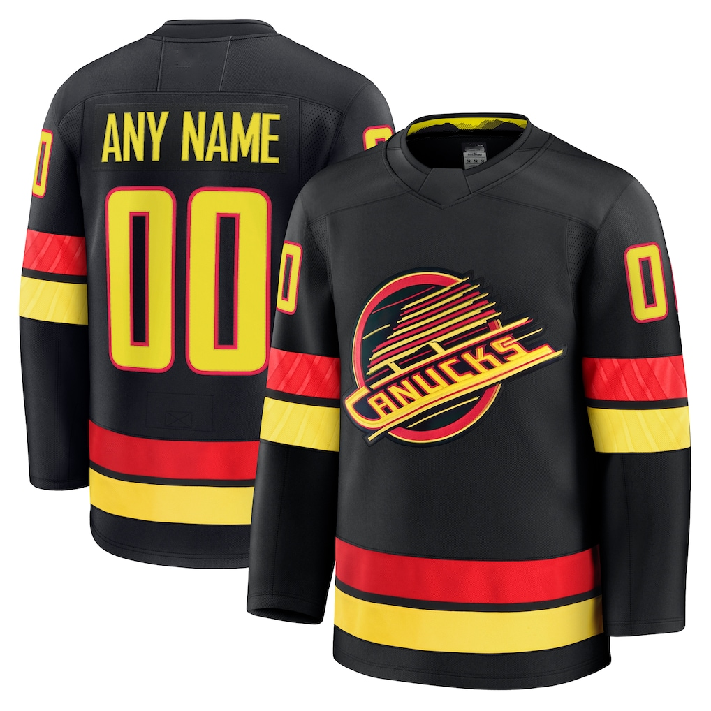 Leino Custom V.Canucks Black Alternate Premium Jerseys