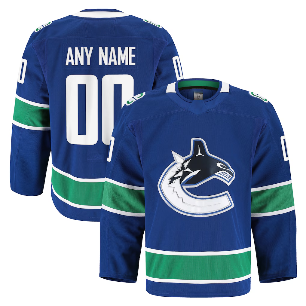 Leino Custom V.Canucks Blue Home Authentic Pro Jerseys
