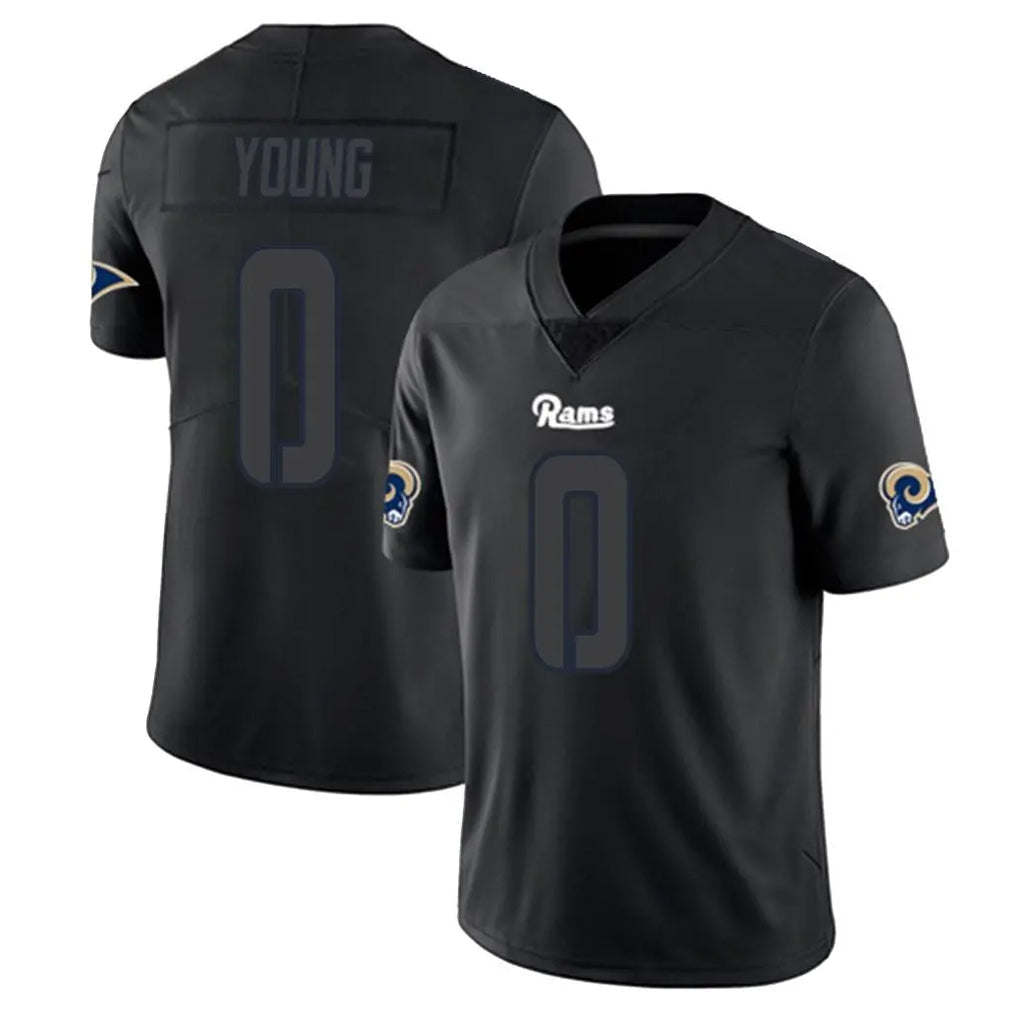 Leino LA.Rams #0 Byron Young Player Black Impact Limited Home Game Stitched Jerseys