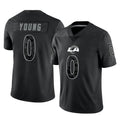 Leino LA.Rams #0 Byron Young Player Black Limited Reflective Home Game Stitched Jerseys