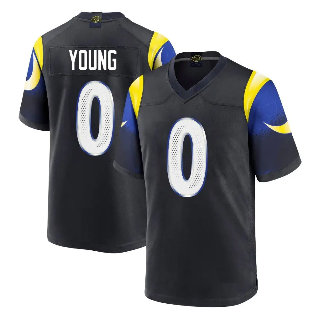 Leino LA.Rams #0 Byron Young Player Black Midnight Rivalries Collection Home Game Stitched Jerseys