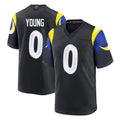 Leino LA.Rams #0 Byron Young Player Black Midnight Rivalries Collection Home Game Stitched Jerseys