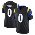 Leino LA.Rams #0 Byron Young Player Black Midnight Rivalries Collection Limited Home Game Stitched Jerseys
