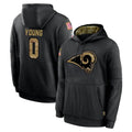 Leino LA.Rams #0 Byron Young Player Black Salute to Service Hoodies Limited Game Stitched Jerseys