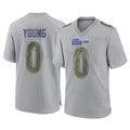 Leino LA.Rams #0 Byron Young Player Gray Atmosphere Fashion Home Game Stitched Jerseys