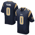 Leino LA.Rams #0 Byron Young Player Navy Home Game Stitched Jerseys