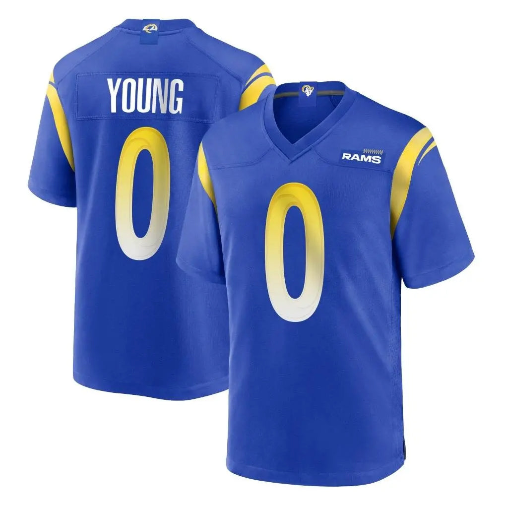 Leino LA.Rams #0 Byron Young Player Royal Home Game Stitched Jerseys