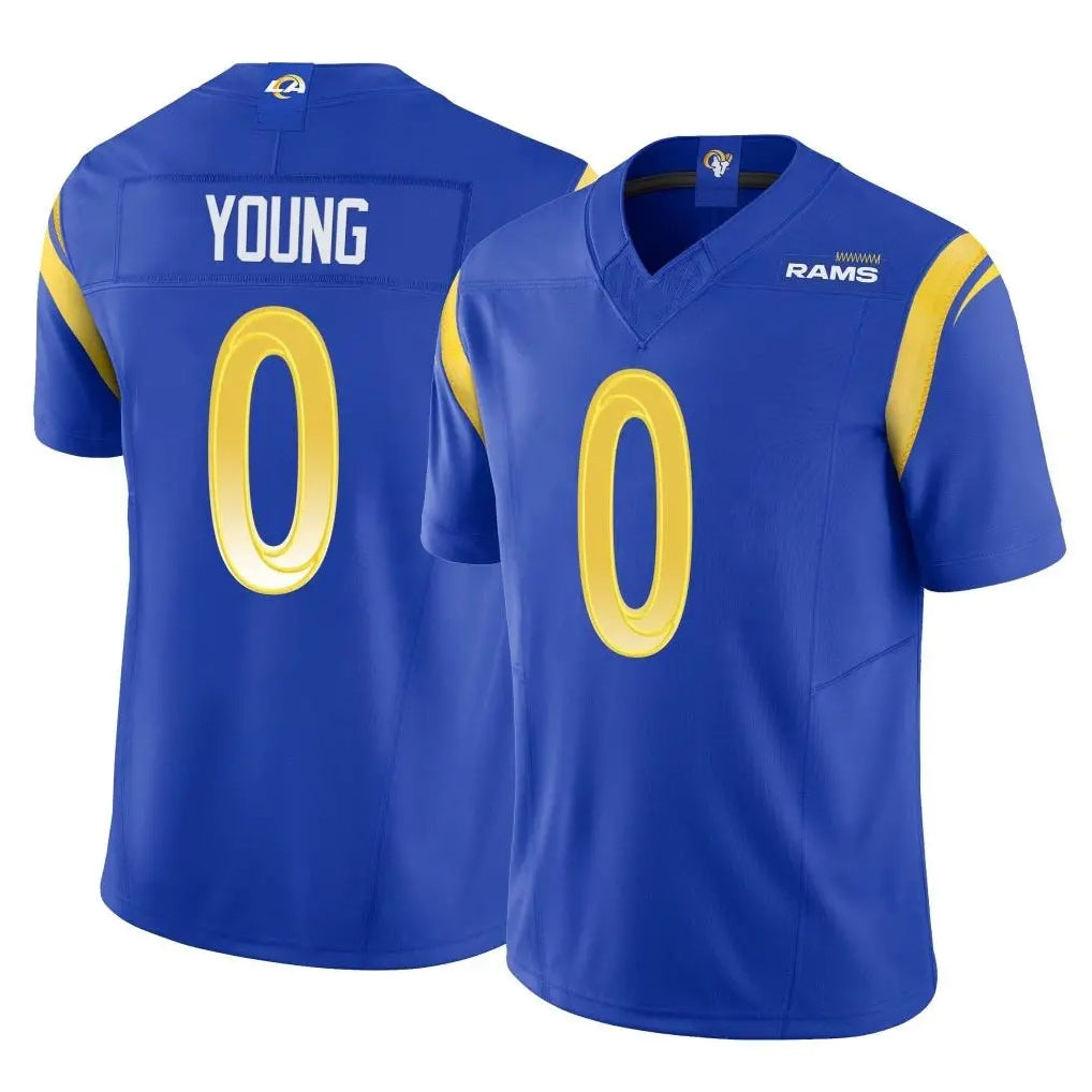 Leino LA.Rams #0 Byron Young Player Royal Limited Vapor F.U.S.E. Home Game Stitched Jerseys
