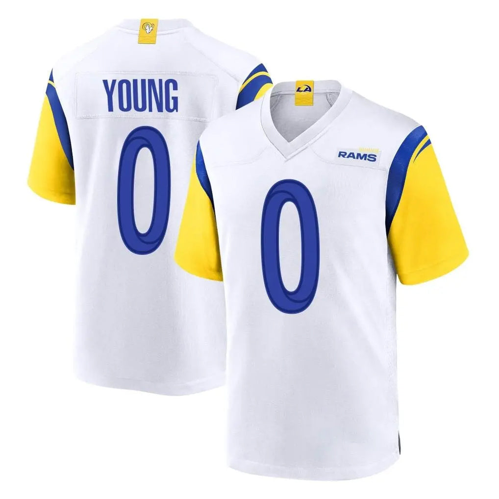 Leino LA.Rams #0 Byron Young Player White Home Game Stitched Jerseys