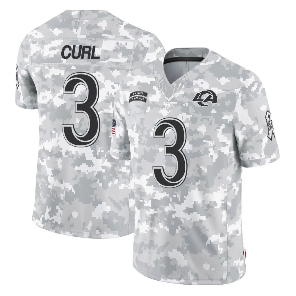Leino LA.Rams #3 Kam Curl Player Arctic Camo Salute To Service Limited Game Stitched Jerseys